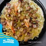 Pasta a la mantequilla con Mariscos