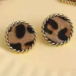 Aros redondos piel animal print