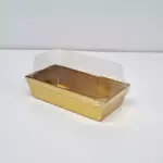 Contenedor rectangular pño dorado