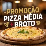 MÉDIA 35CM 2 SABORES s/BORDA + BROTO
