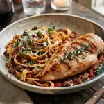 FETUCCINI SALSA DE CARNE C/ POLLO