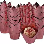 Capacillos tulip Metaliz rosado 12un