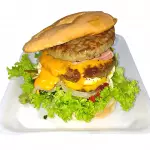 Hamburguesa doble cheddar sin fritas