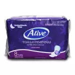 TOALLAS SANITARIAS ALIVE NOCT 8UND