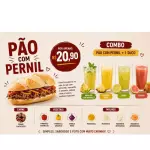Combo Pão com Pernil + Suco