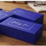Caja azul/plateada Felíz Día